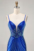 Load image into Gallery viewer, Sparkly Black Backless Tight Short Prom Dress with Beading