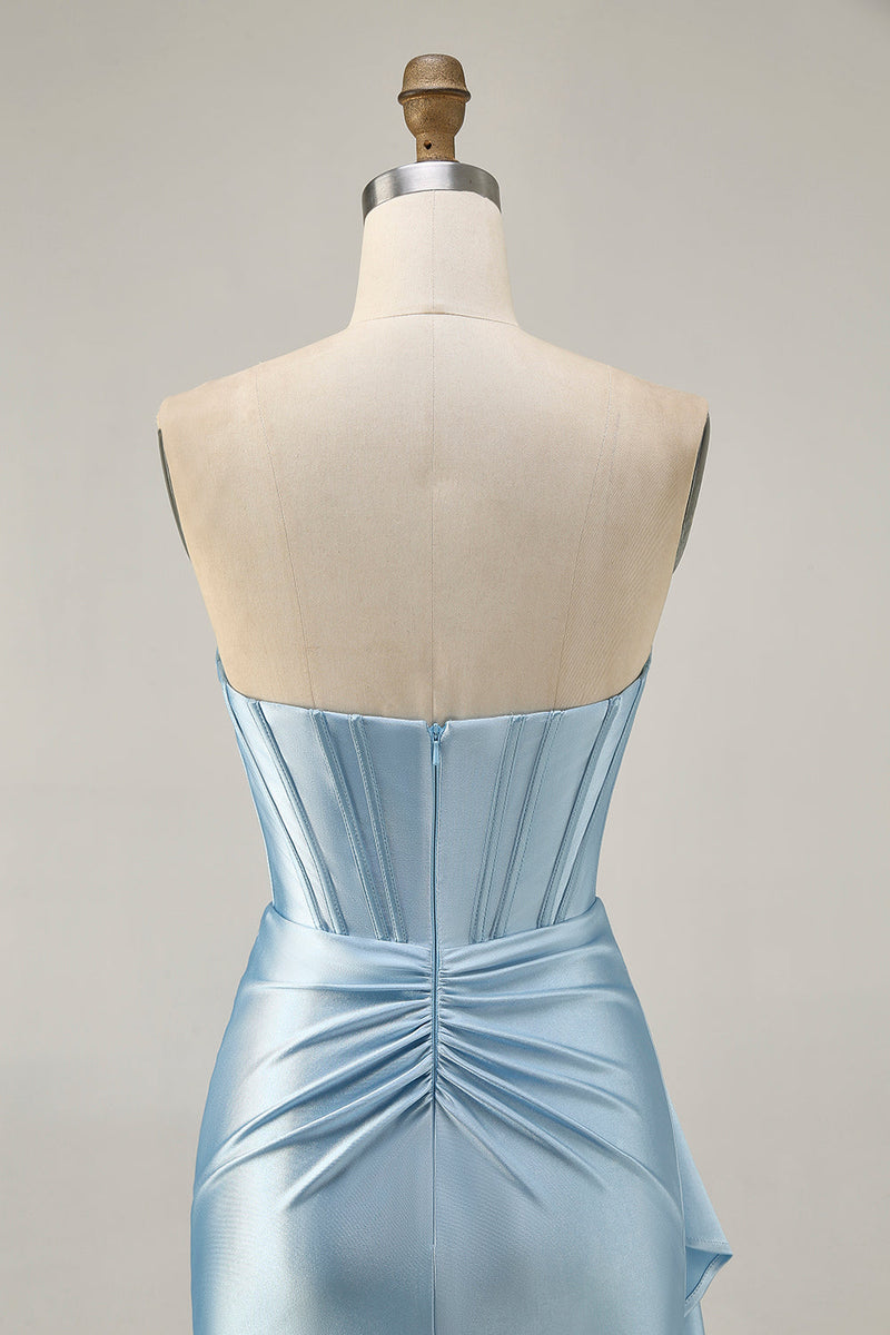 Load image into Gallery viewer, Sparkly Dark Green Short Tight Corset Prom Dress with Sash