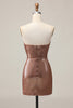 Load image into Gallery viewer, Sparkly Fuchsia Sweetheart Tight Sequin Short Prom Dress