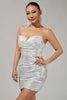 Load image into Gallery viewer, Sparkly Black Sequin Ruched Strapless Tight Short Prom Dress
