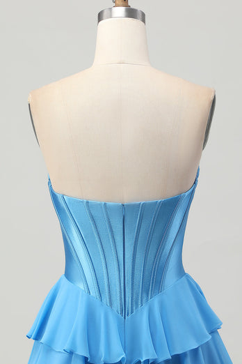 Yellow Ruched Corset Sweetheart Short Prom Dress with Appliques