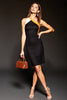 Load image into Gallery viewer, Black Patchwork One Shoulder Short Tight Cocktail Dress