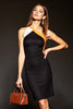 Load image into Gallery viewer, Black Patchwork One Shoulder Short Tight Cocktail Dress