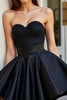 Load image into Gallery viewer, Sparkly Black Sweetheart Satin Beaded Short Prom Dress