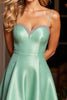 Load image into Gallery viewer, Sparkly A Line Green Satin Short Prom Dress with Beading