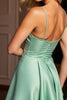 Load image into Gallery viewer, Sparkly A Line Green Satin Short Prom Dress with Beading