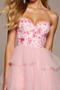 Load image into Gallery viewer, Floral Pink Tulle Sweetheart Short Prom Dress