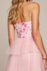 Load image into Gallery viewer, Floral Pink Tulle Sweetheart Short Prom Dress