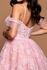 Load image into Gallery viewer, Lace Pink A Line Tulle Corset Short Prom Dress