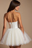 Load image into Gallery viewer, White Sweetheart A Line Short Tulle Prom Dress