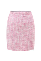 Load image into Gallery viewer, 2 Piece Pink Off the Shoulder Tweed Pencil Prom Outfits