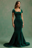Load image into Gallery viewer, Dark Green Square Neck Mermaid Long Holiday Party Dress
