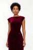 Load image into Gallery viewer, Simple Sheath Burgundy Asymmetrical Long Holiday Party Dress