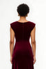 Load image into Gallery viewer, Simple Sheath Burgundy Asymmetrical Long Holiday Party Dress