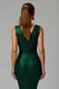 Load image into Gallery viewer, Sparkly Dark Green Mermaid Bateau Neck Long Holiday Party Dress