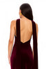 Load image into Gallery viewer, Simple Burgundy V-Neck Backless Long Holiday Party Dress