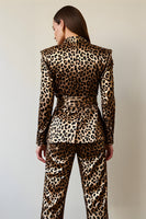 Load image into Gallery viewer, 2 Piece Gold Black Leopard Women Prom Suits