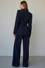 Load image into Gallery viewer, 2 Piece Navy Single Breasted Satin Business Suits