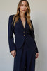 Load image into Gallery viewer, 2 Piece Navy Single Breasted Satin Business Suits