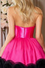 Load image into Gallery viewer, Fuchsia A Line Halter Short Corset Prom Dress with Ruffles