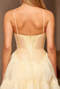 Load image into Gallery viewer, Sparkly Yellow A Line Beaded Short Prom Dress