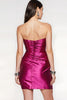 Load image into Gallery viewer, Fuchsia Strapless Tight Short Prom Dress with Slit
