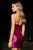 Load image into Gallery viewer, Sparkly Fuchsia Sweetheart Sequin Short Prom Dress