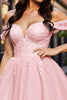 Load image into Gallery viewer, Blush A Line Tulle Short Corset Prom Dress with Lace