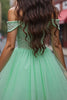 Load image into Gallery viewer, Sparkly Mint Green Tulle Beaded Corset Short Prom Dress