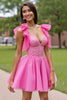 Load image into Gallery viewer, Sparkly Pink Corset Tulle Short Prom Dress with Beading