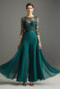 Load image into Gallery viewer, Navy Chiffon Mother of the Bride Pantsuits with Lace