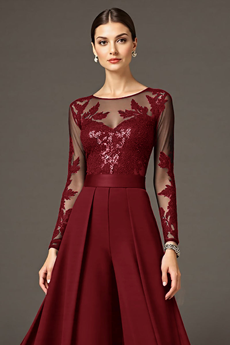 Load image into Gallery viewer, Black Chiffon A Line Maxi Mother of the Bride Dress with Lace