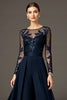 Load image into Gallery viewer, Black Chiffon A Line Maxi Mother of the Bride Dress with Lace