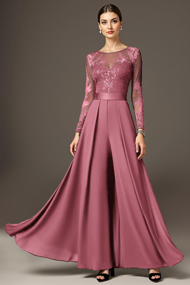 Load image into Gallery viewer, Black Chiffon A Line Maxi Mother of the Bride Dress with Lace