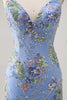 Load image into Gallery viewer, Sparkly Lilac Tight Beaded Floral Short Prom Dress with Sequins