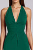 Load image into Gallery viewer, Black Bodycon Satin Halter Backless Midi Cocktail Dress