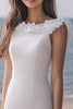 Load image into Gallery viewer, Sparkly Ivory Sequin Bodycon Ruffled Midi Engagement Dress