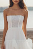 Load image into Gallery viewer, Ivory Organza Tiered High-Low Engagement Dress with Ruffles