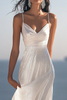 Load image into Gallery viewer, Sparkly Ivory Sequin Ruched Maxi Rehearsal Dinner Dress