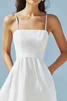 Load image into Gallery viewer, Ivory Simple A Line Spaghetti Straps Beach Maxi Engagement Dress