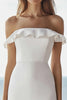 Load image into Gallery viewer, Ivory Satin Bodycon Engagement Dress with Ruffles
