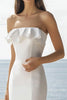 Load image into Gallery viewer, Ivory Strapless Mermaid Maxi Wedding Reception Dress with Ruffles
