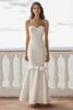 Load image into Gallery viewer, Ivory Mermaid Sweetheart Maxi Satin Wedding Reception Dress with Ruffles