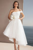Load image into Gallery viewer, Ivory One Shoulder Tulle Asymmetrical Wedding Reception Dress