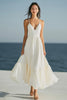 Load image into Gallery viewer, Simple Dusty Rose Spaghetti Straps Ruffled Boho Maxi Summer Dress