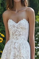 Load image into Gallery viewer, Ivory Lace Sweetheart Beach Maxi Engagement Dress