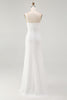 Load image into Gallery viewer, Ivory Chiffon Ruched One Shoulder Maxi Rehearsal Dinner Dress with Slit