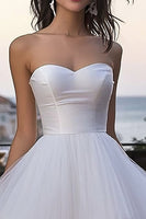 Load image into Gallery viewer, Ivory Sweetheart Tulle Tiered Midi Bachelorette Dress
