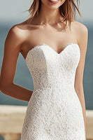 Load image into Gallery viewer, Ivory Lace Sweetheart Bodycon Midi Bachelorette Dress
