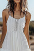 Load image into Gallery viewer, Ivory Chiffon Asymmetrical Boho Western Wedding Dress with Lace